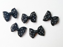 Acheter Noeud noir à pois en tulle - 2 cm - 0,39 € en ligne sur La Petite Epicerie - Loisirs créatifs