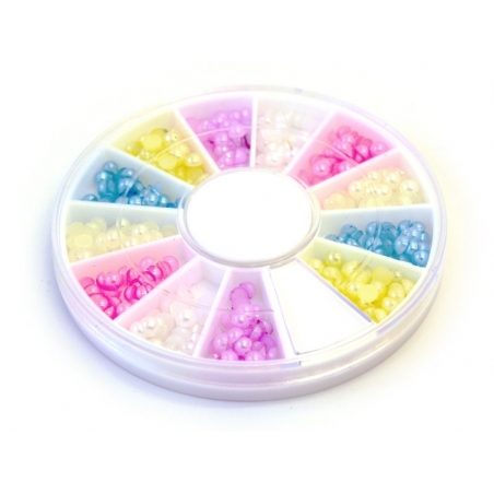 Acheter Boite de mini cabochons ronds pastels - 3 mm - 4,50 € en ligne sur La Petite Epicerie - Loisirs créatifs