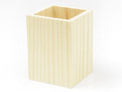 Acheter Pot à crayons carré en bois à customiser - 4,20 € en ligne sur La Petite Epicerie - Loisirs créatifs
