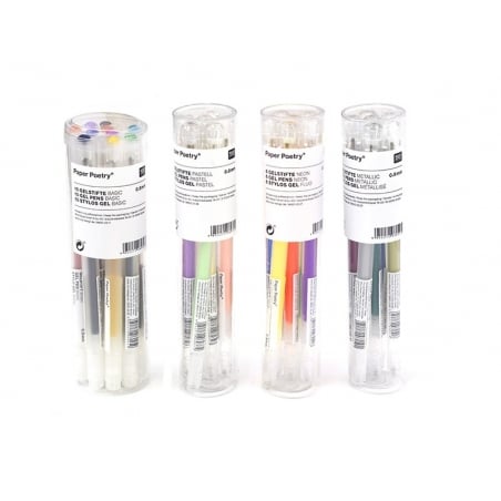 Acheter 10 stylos gel - 0,5 mm - couleurs basiques - 11,20 € en ligne sur La Petite Epicerie - Loisirs créatifs