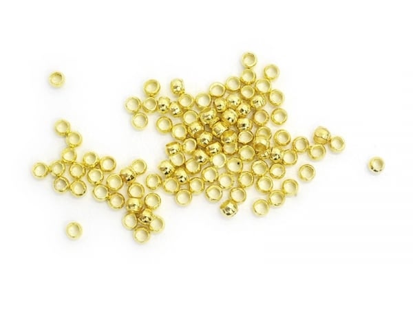 Acheter 100 perles à écraser couleur or - 1 mm - 1,59 € en ligne sur La Petite Epicerie - Loisirs créatifs