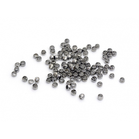 Acheter 100 perles à écraser noir métallisé - 1 mm - 1,59 € en ligne sur La Petite Epicerie - Loisirs créatifs