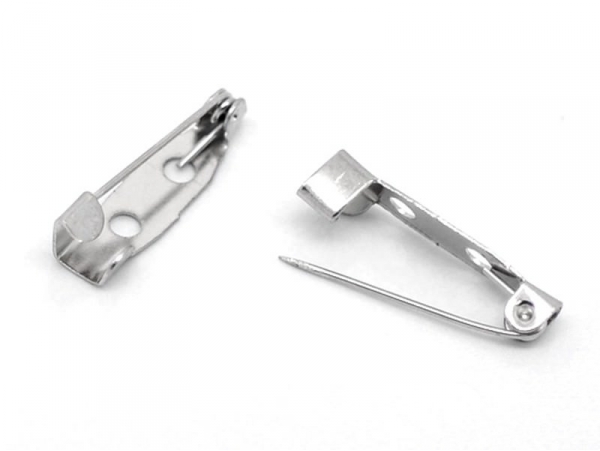 Silver-coloured brooch blank, 2.5 cm Silver-coloured brooch blank, 2.5 cm