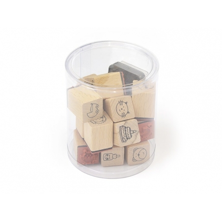 Acheter Kit 15 tampons Bébé + 1 encreur noir - 8,40 € en ligne sur La Petite Epicerie - Loisirs créatifs