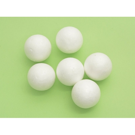 Acheter Lot de 6 boules polystyrène 5 cm - blanc - 1,99 € en ligne sur La Petite Epicerie - Loisirs créatifs