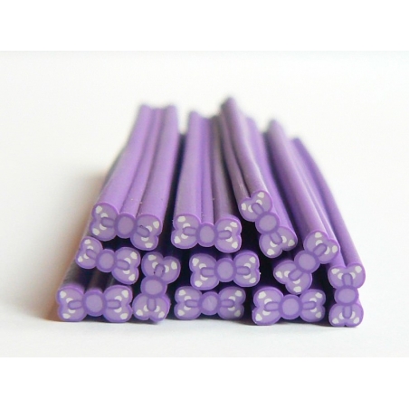Acheter Cane noeud violet à pois- modelage et pâte fimo - 0,49 € en ligne sur La Petite Epicerie - Loisirs créatifs