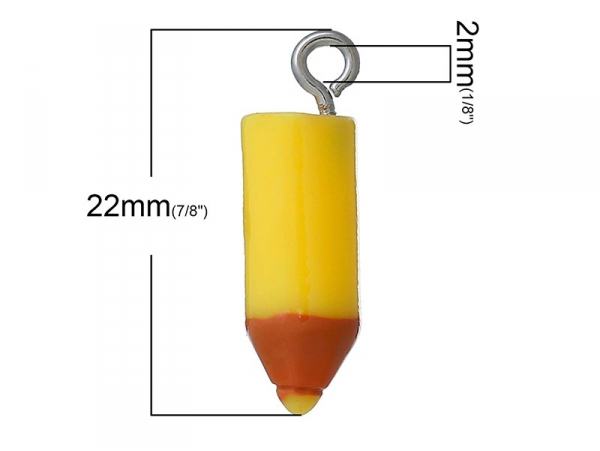 Acheter 1 breloque en plastique crayon jaune - 1,79 € en ligne sur La Petite Epicerie - Loisirs créatifs