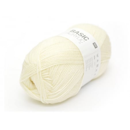 Acheter Laine à tricoter "Basic Acrylic" - écru - 3,30 € en ligne sur La Petite Epicerie - Loisirs créatifs