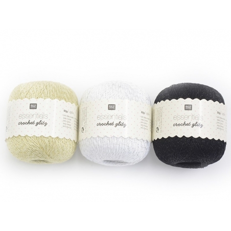 Acheter Coton Crochet Glitz "Essentials" doré - 3,60 € en ligne sur La Petite Epicerie - Loisirs créatifs