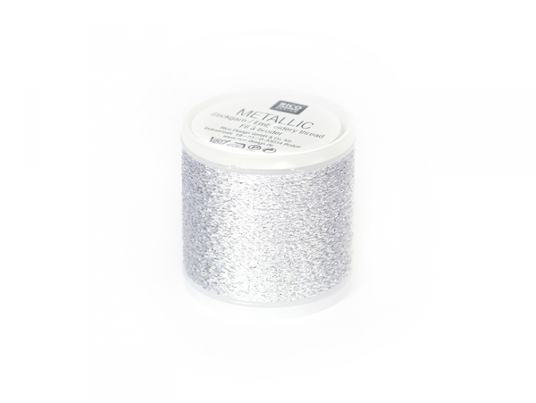 20 m bobbin embroidery thread - silver 20 m bobbin embroidery thread - silver