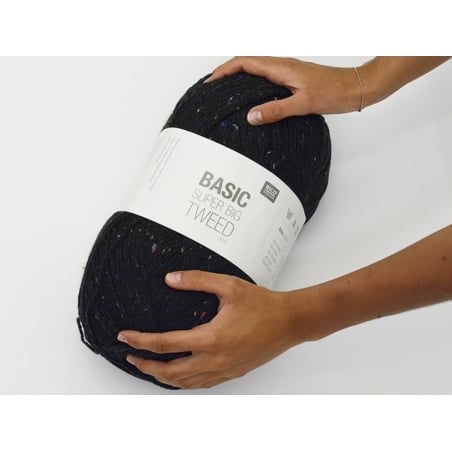 Acheter Laine à tricoter "Basic Super big Tweed" - Noir - 19,99 € en ligne sur La Petite Epicerie - Loisirs créatifs
