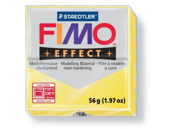 Fimo Effect - translucent colour yellow no. 104 Fimo Effect - translucent colour yellow no. 104