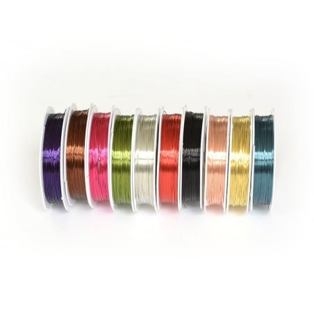 Acheter 10 rouleaux de fil aluminium 0,4 mm - colorés - 11,90 € en ligne sur La Petite Epicerie - Loisirs créatifs