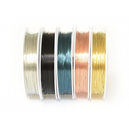 Acheter 10 rouleaux de fil aluminium 0,4 mm - colorés - 11,90 € en ligne sur La Petite Epicerie - Loisirs créatifs