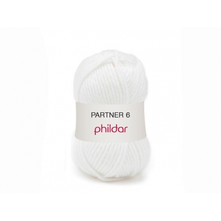 Acheter Laine à tricoter Partner 6 - Blanc - 3,75 € en ligne sur La Petite Epicerie - Loisirs créatifs