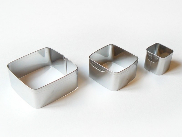 3 biscuit cutters - Squares 3 biscuit cutters - Squares