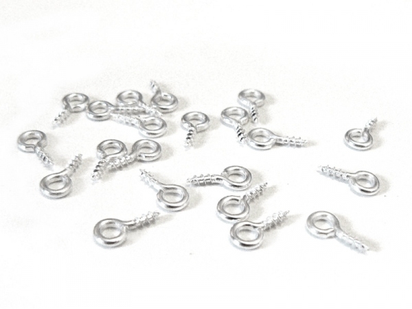 20 light silver-coloured screw eyes 20 light silver-coloured screw eyes