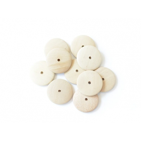 Acheter 10 perles en bois - Rond plat 23 mm - 4,40 € en ligne sur La Petite Epicerie - Loisirs créatifs