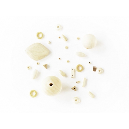 Acheter 10 perles en bois - Rectangle - 2,19 € en ligne sur La Petite Epicerie - Loisirs créatifs
