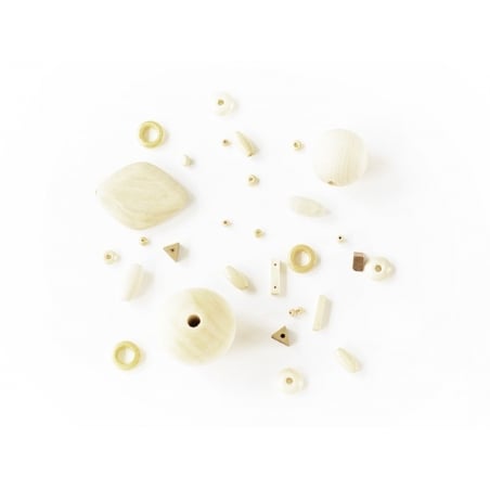 Acheter 100 perles en bois - Rond plat 14 mm - 2,49 € en ligne sur La Petite Epicerie - Loisirs créatifs