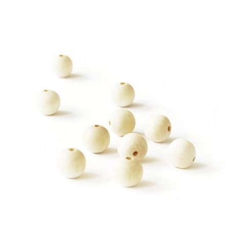 Acheter 10 perles en bois - Ronde 18 mm - 2,59 € en ligne sur La Petite Epicerie - Loisirs créatifs