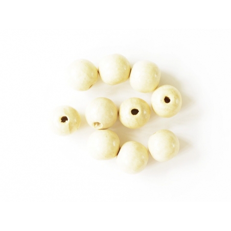 Acheter 10 perles en bois vernis - Ronde 14 mm - 0,59 € en ligne sur La Petite Epicerie - Loisirs créatifs