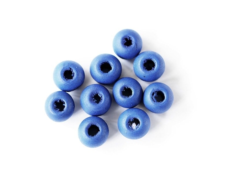 Acheter 10 perles rondes en bois vernis - Bleu marine 8 mm - 0,59 € en ligne sur La Petite Epicerie - Loisirs créatifs