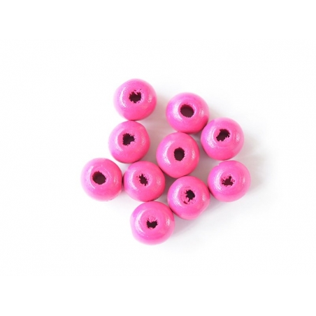 Acheter 10 perles rondes en bois vernis - Rose10 mm - 0,79 € en ligne sur La Petite Epicerie - Loisirs créatifs