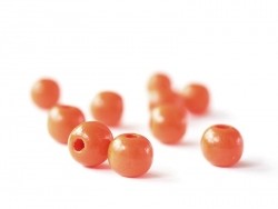 Acheter 10 perles rondes en bois vernis - Orange 14 mm - 1,59 € en ligne sur La Petite Epicerie - Loisirs créatifs