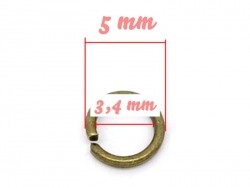 Acheter 100 anneaux 5 mm couleur bronze - 2,99 € en ligne sur La Petite Epicerie - Loisirs créatifs