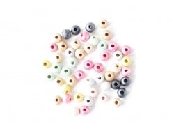 Acheter 50 perles rondes multicolores nacrées en bois vernis - 6 mm - 1,49 € en ligne sur La Petite Epicerie - Loisirs créatifs