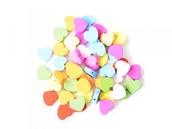 50varnished wooden beads - Heart (18 mm) 50varnished wooden beads - Heart (18 mm)