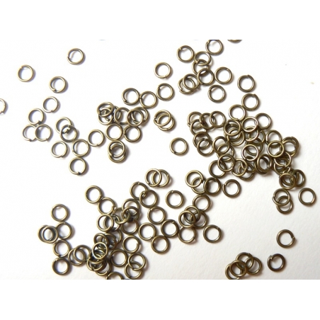 Acheter 100 anneaux 5 mm couleur bronze - 2,99 € en ligne sur La Petite Epicerie - Loisirs créatifs