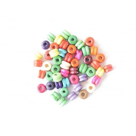Acheter 50 perles en bois vernis - Double-rondelles 6 mm - 0,69 € en ligne sur La Petite Epicerie - Loisirs créatifs