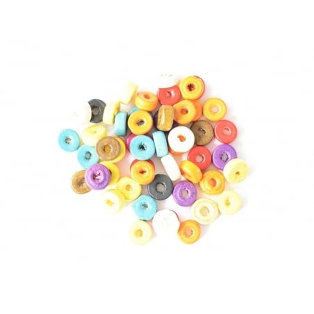 Acheter 50 perles en bois vernis - Rondelle 8 mm - 0,69 € en ligne sur La Petite Epicerie - Loisirs créatifs