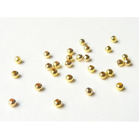 Acheter 100 perles en métal dorées - 2,4 mm - 2,09 € en ligne sur La Petite Epicerie - Loisirs créatifs