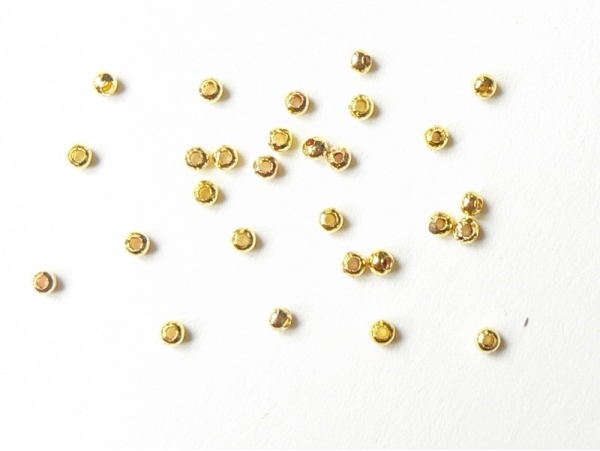 Acheter 100 perles en métal dorées - 2,4 mm - 2,09 € en ligne sur La Petite Epicerie - Loisirs créatifs