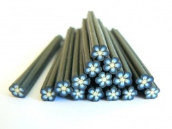 Acheter Cane fleur grise coeur bleu en pâte fimo - à découper en tranches - 0,49 € en ligne sur La Petite Epicerie - Loisirs ...