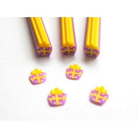 Acheter Cane cadeau violet et jaune - 0,49 € en ligne sur La Petite Epicerie - Loisirs créatifs