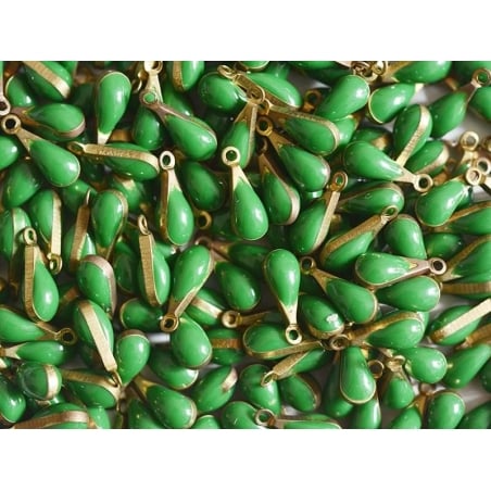 Acheter Breloque petite goutte émaillée - vert émeraude - 0,49 € en ligne sur La Petite Epicerie - Loisirs créatifs