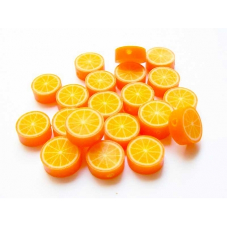 Acheter 20 perles oranges en pâte polymère - 1,99 € en ligne sur La Petite Epicerie - Loisirs créatifs