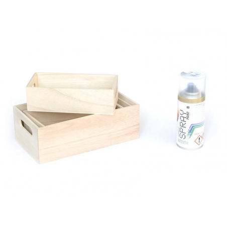 Acheter 3 casiers en bois à customiser - 5,95 € en ligne sur La Petite Epicerie - Loisirs créatifs