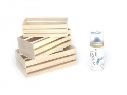 Acheter 3 casiers ajourés en bois à customiser - 8,00 € en ligne sur La Petite Epicerie - Loisirs créatifs