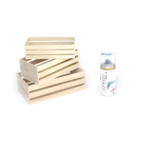Acheter 3 casiers ajourés en bois à customiser - 8,00 € en ligne sur La Petite Epicerie - Loisirs créatifs