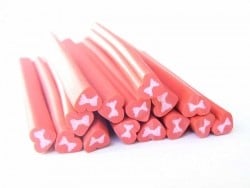 Acheter Cane coeur rouge et noeud rose - 0,49 € en ligne sur La Petite Epicerie - Loisirs créatifs