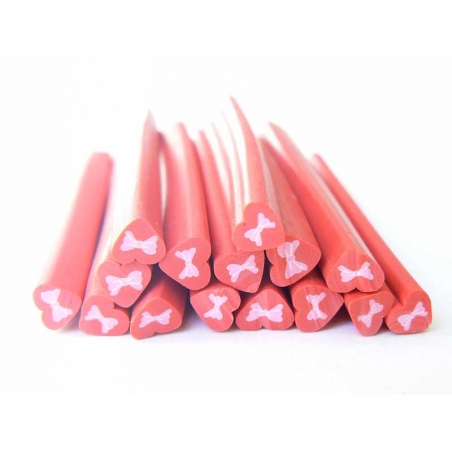Acheter Cane coeur rouge et noeud rose - 0,49 € en ligne sur La Petite Epicerie - Loisirs créatifs