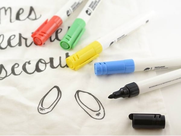 Acheter 5 feutres textiles - couleur primaire - 12,90 € en ligne sur La Petite Epicerie - Loisirs créatifs