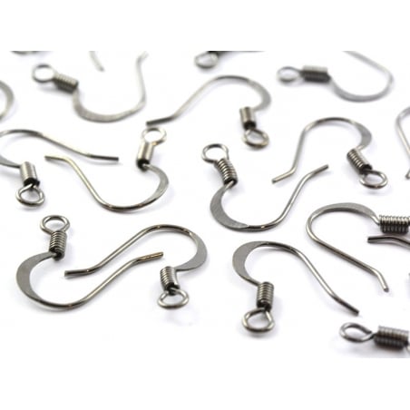 Acheter 10 paires de boucles d'oreilles - crochets plats - couleur noir métallisé - 2,19 € en ligne sur La Petite Epicerie - ...