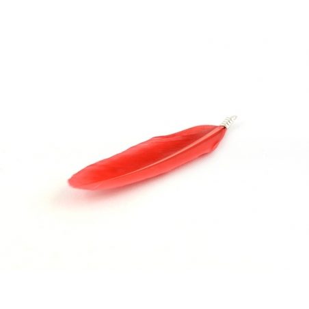 Acheter Une plume breloque - rouge - 0,59 € en ligne sur La Petite Epicerie - Loisirs créatifs