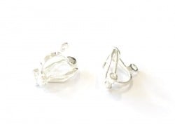 Acheter 1 paire de boucles d'oreilles clip - argenté clair - 0,39 € en ligne sur La Petite Epicerie - Loisirs créatifs